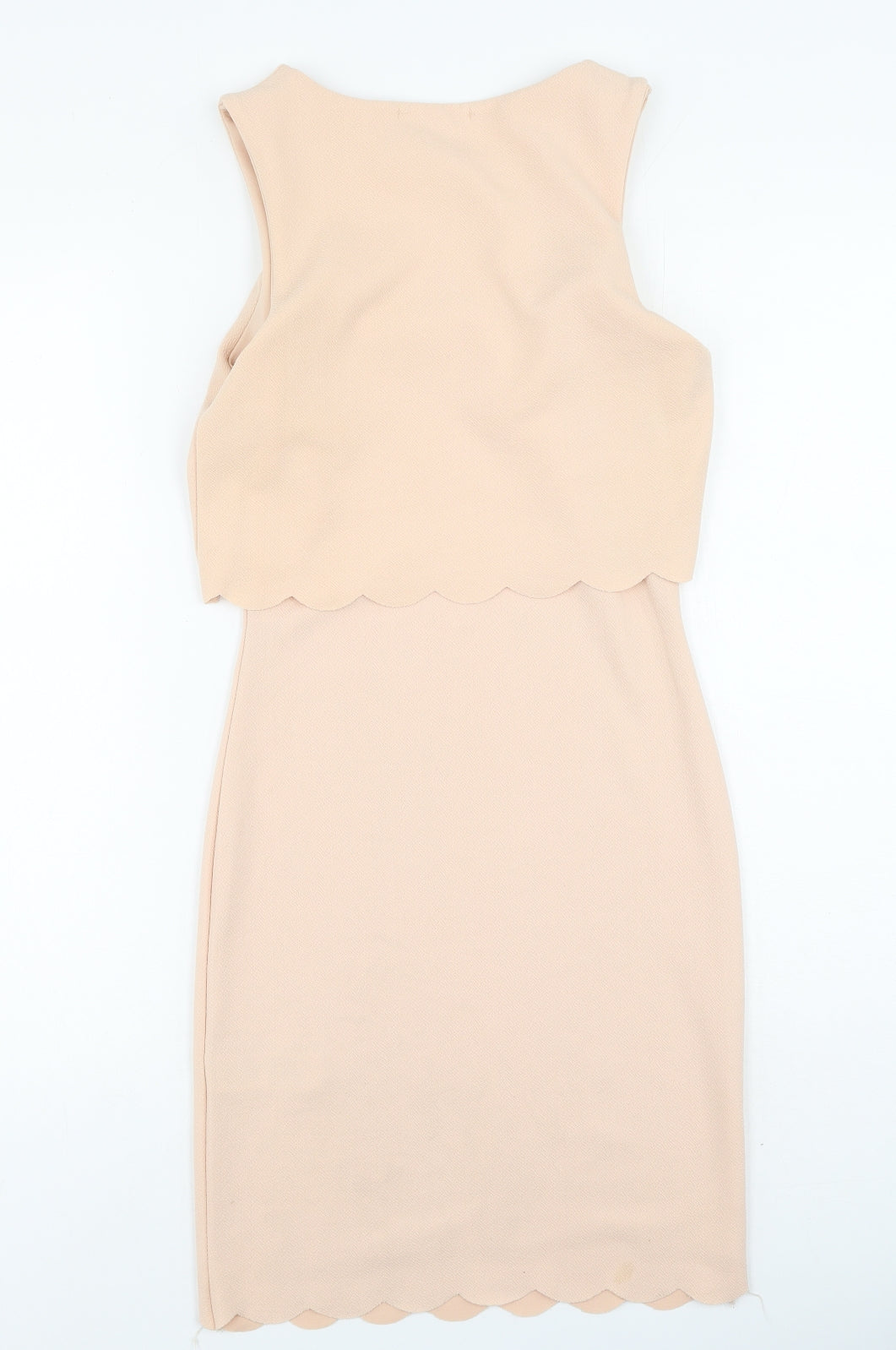 New Look Womens Pink  Polyester Bodycon  Size 10  Round Neck