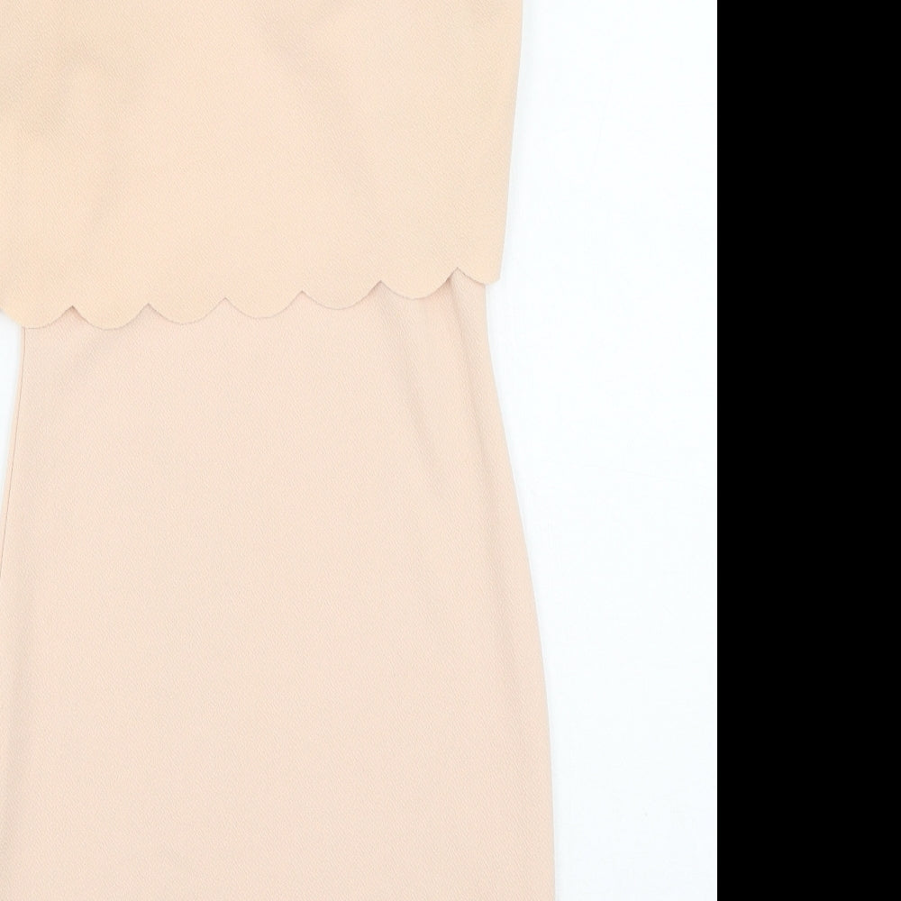 New Look Womens Pink  Polyester Bodycon  Size 10  Round Neck