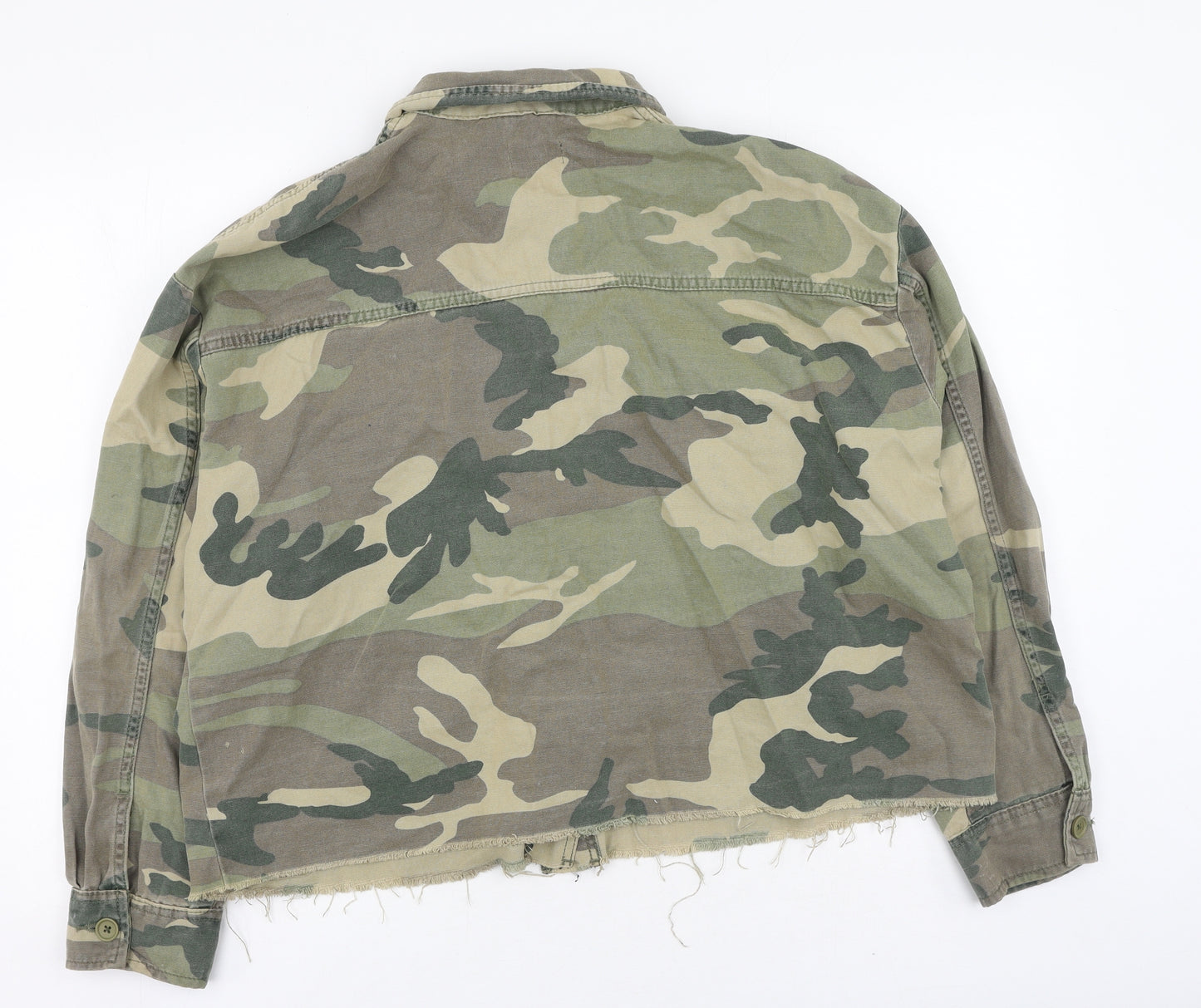 Topshop Womens Green Camouflage  Jacket  Size M