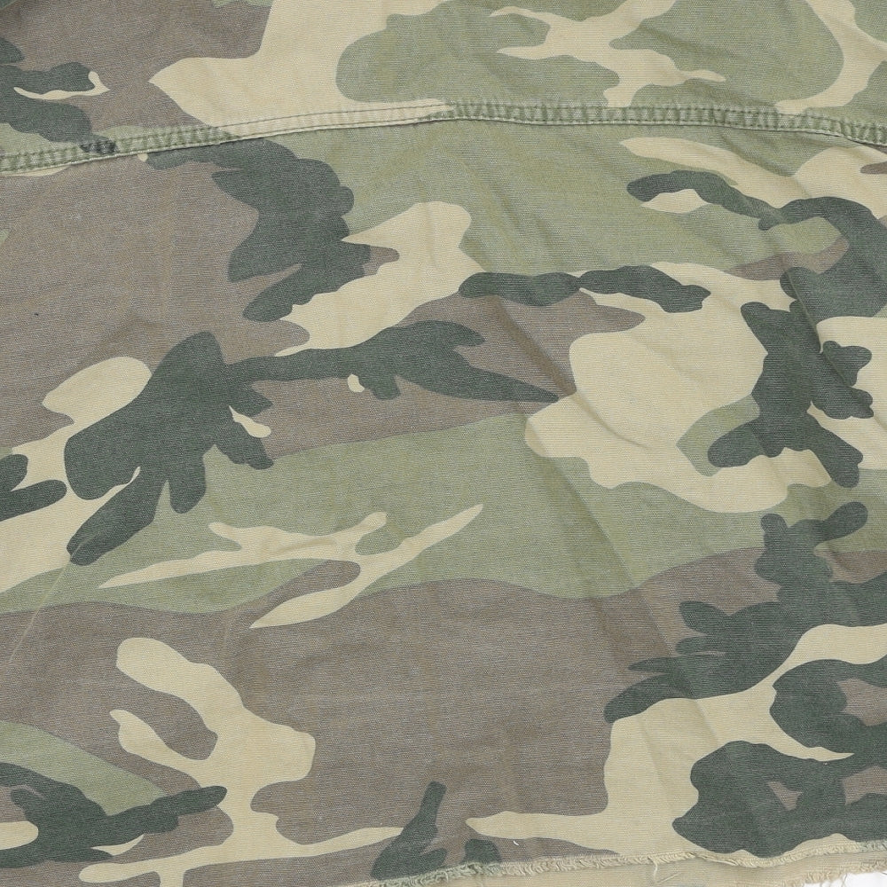 Topshop Womens Green Camouflage  Jacket  Size M