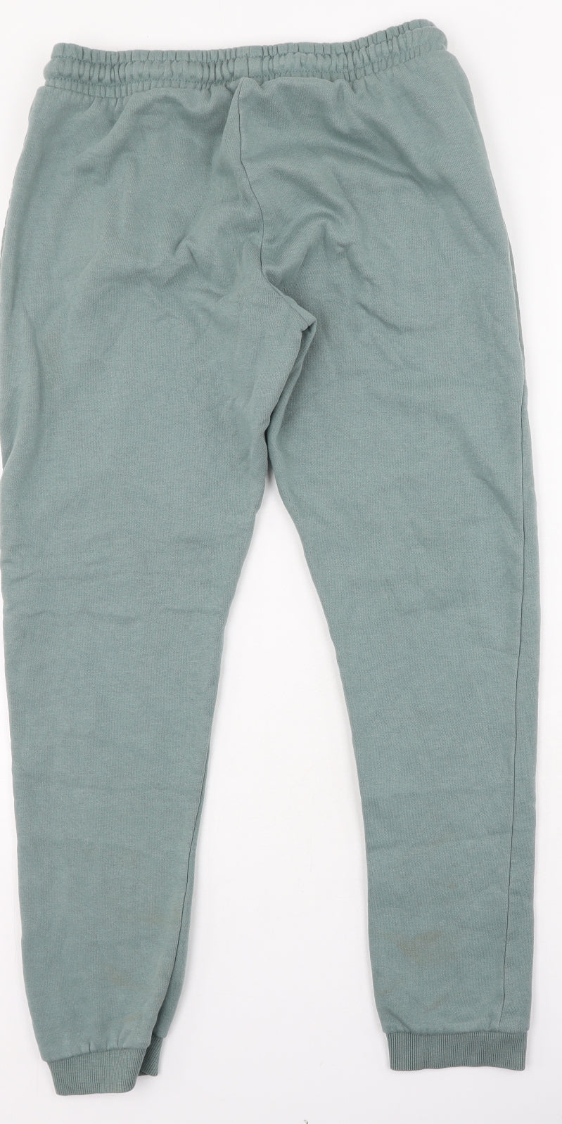 George  Boys Green  Cotton Jogger Trousers Size 13-14 Years  Regular