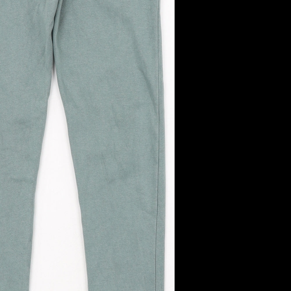 George  Boys Green  Cotton Jogger Trousers Size 13-14 Years  Regular