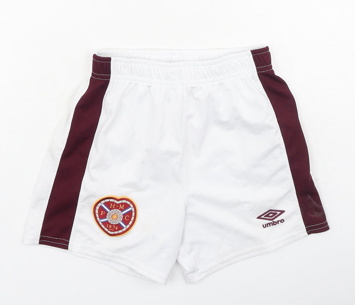 Umbro Boys Ivory Polyester Sweat Shorts Size 4-5 Years Regular