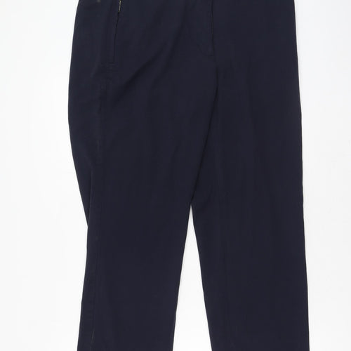 Marks and Spencer Womens Blue  Viscose Trousers  Size 18 L31 in Regular
