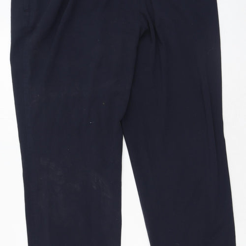 Marks and Spencer Womens Blue  Viscose Trousers  Size 18 L31 in Regular