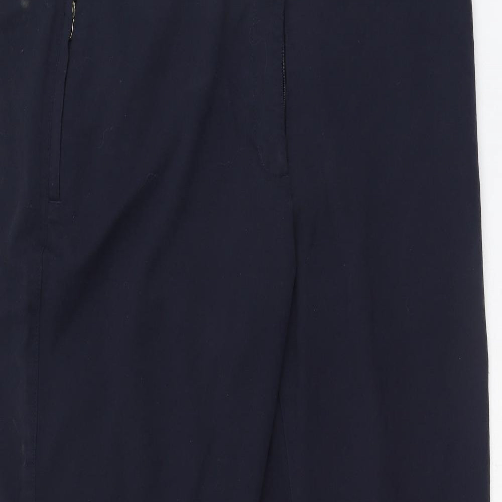 Marks and Spencer Womens Blue  Viscose Trousers  Size 18 L31 in Regular
