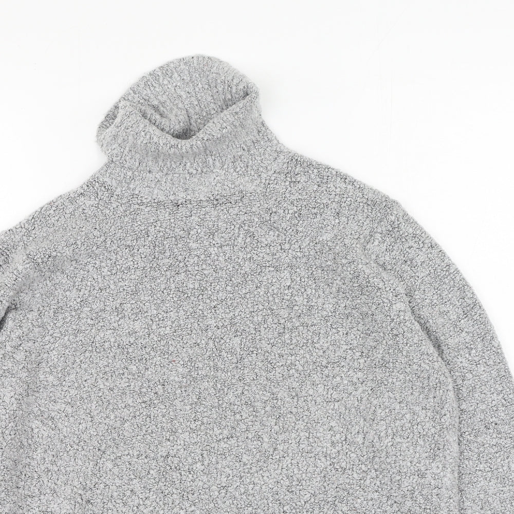 EWM Womens Grey High Neck  Acrylic Pullover Jumper Size L