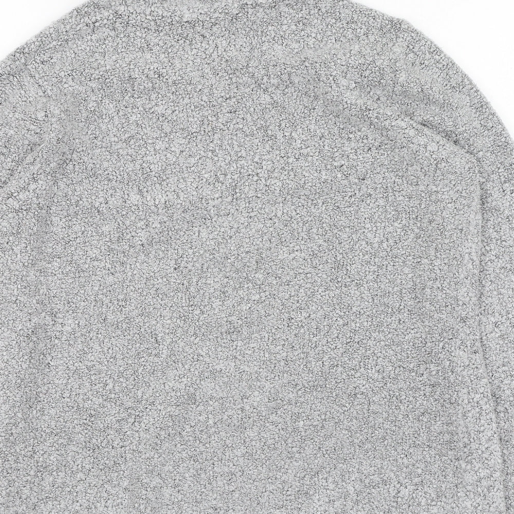 EWM Womens Grey High Neck  Acrylic Pullover Jumper Size L