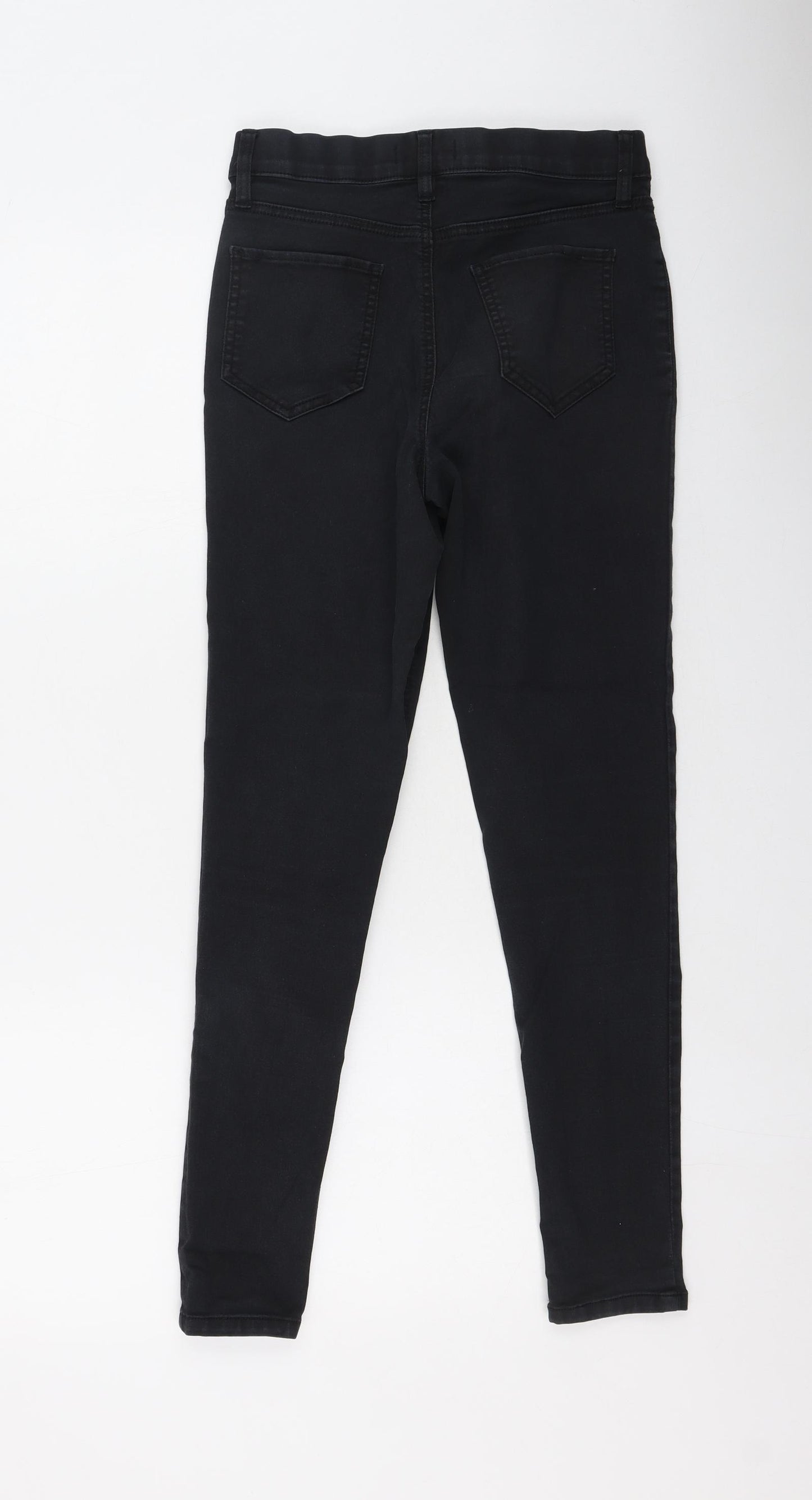 F&F Womens Black  Cotton Jegging Jeans Size 12 L28 in Regular
