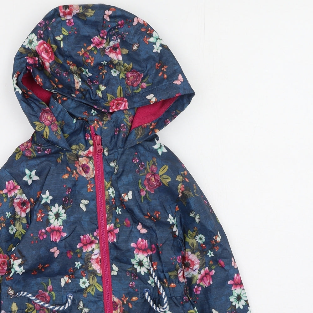 Dunnes Stores Girls Multicoloured Floral  Rain Coat Coat Size 8 Years