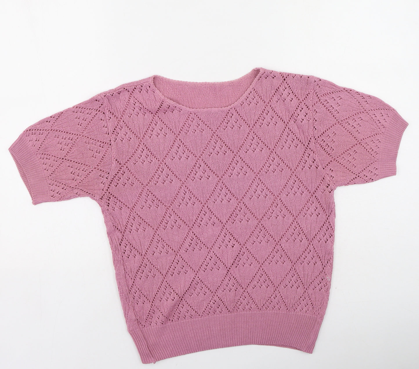 St Micheal  Womens Pink  Acrylic Basic T-Shirt Size 8 Round Neck