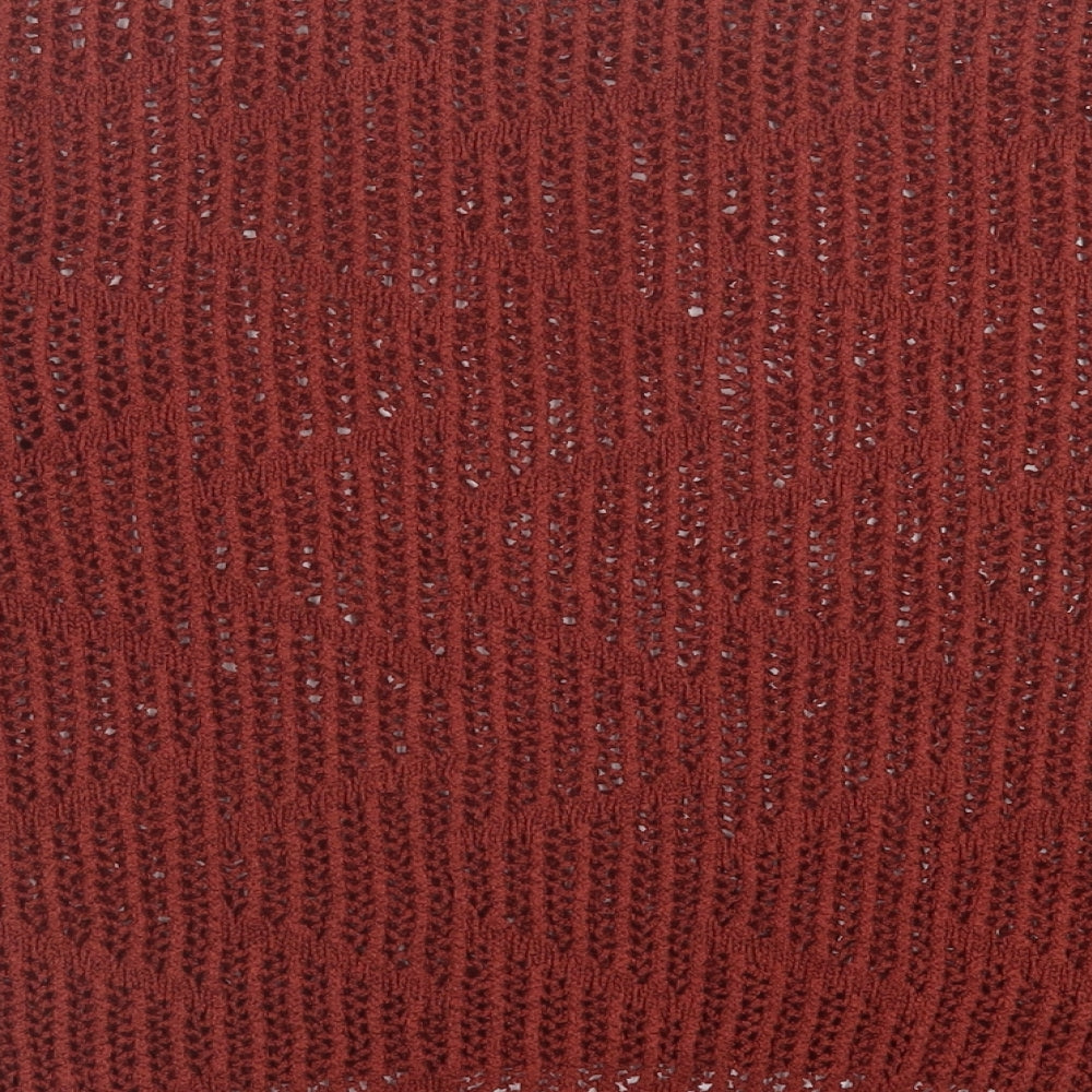 Papaya Womens Brown Boat Neck  Acrylic Pullover Jumper Size S