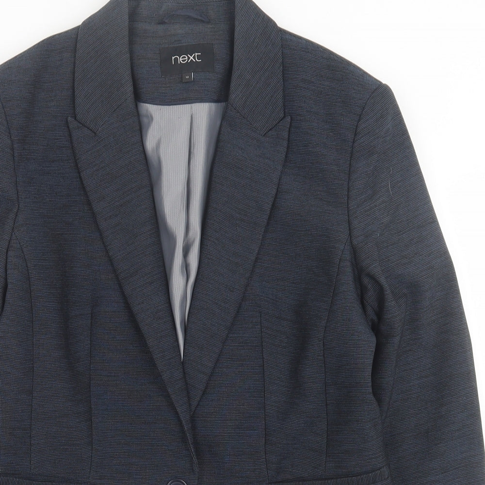 New Look Womens Blue   Jacket Blazer Size 12  Button