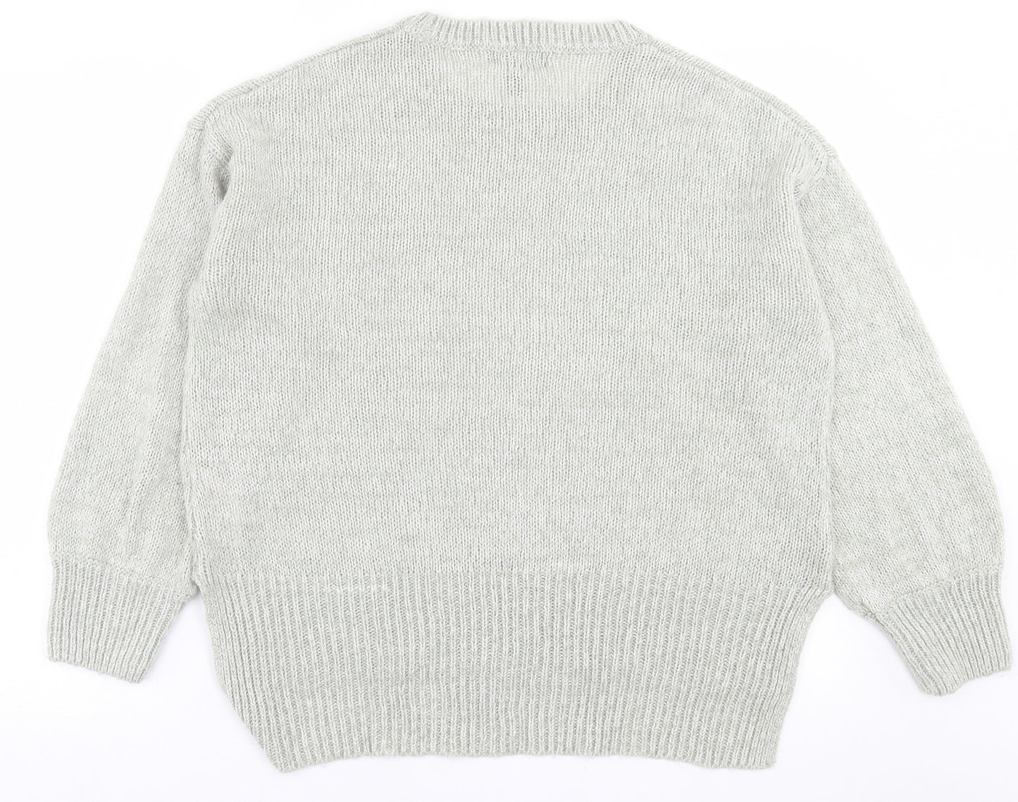 New Look Womens Green Crew Neck  Acrylic Pullover Jumper Size L