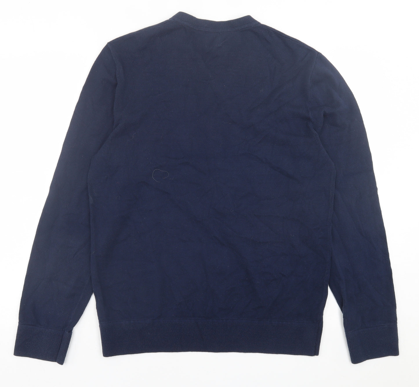 Gap Mens Blue V-Neck  Acrylic Pullover Jumper Size M