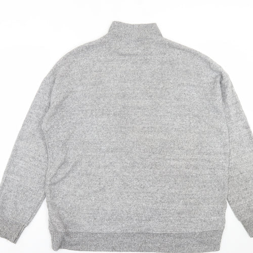 New Look Womens Grey High Neck  Viscose Pullover Jumper Size M