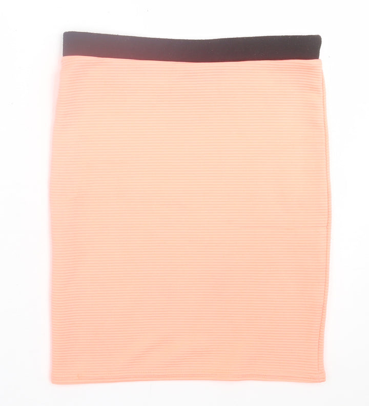 River Island Girls Pink Polyester A-Line Skirt Size 9-10 Years Regular Pull On