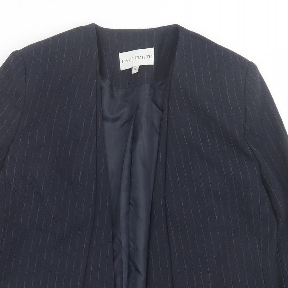 NEXT Womens Blue Striped  Jacket Blazer Size 10