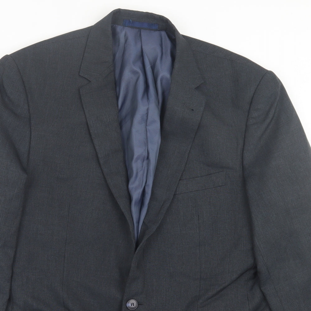 Matalan Mens Grey  Polyester Jacket Suit Jacket Size 42