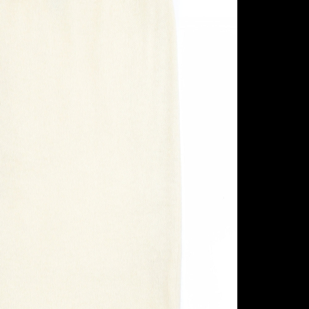 House of Fraser Womens Ivory  Wool A-Line Skirt Size M