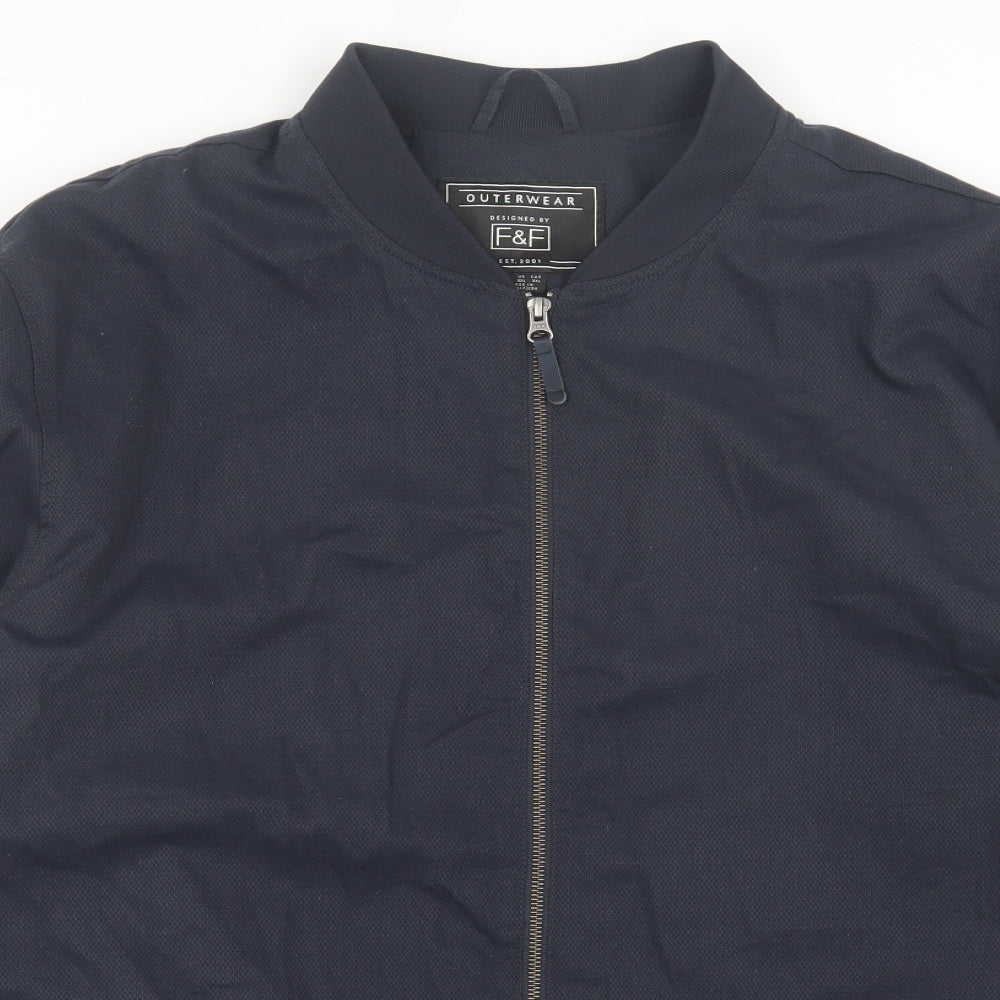 F&F Mens Blue  Cotton Full Zip Sweatshirt Size 3XL