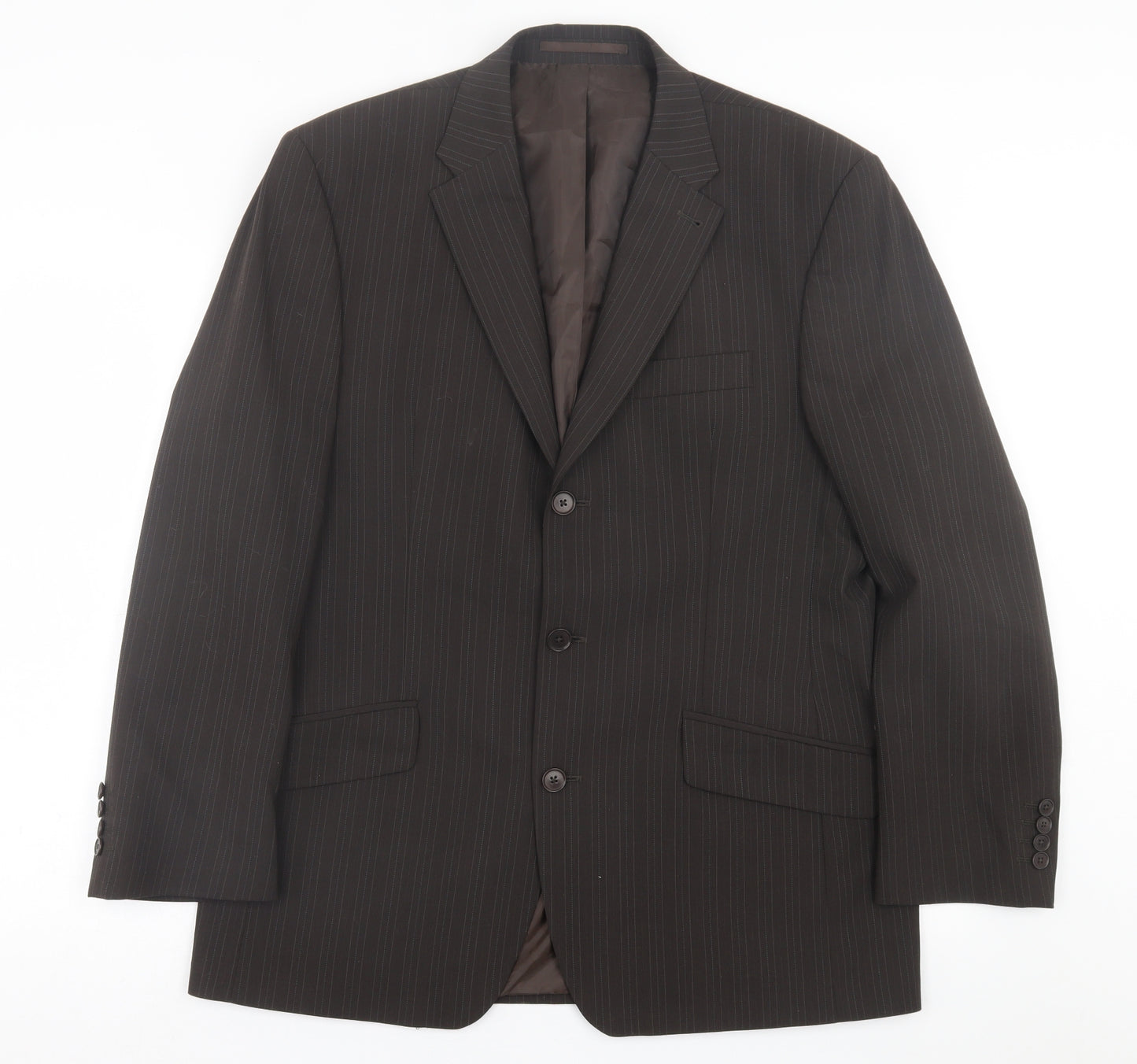 NEXT Mens Brown Striped Wool Jacket Suit Jacket Size 42