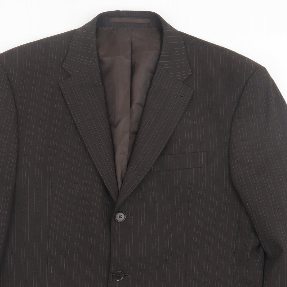 NEXT Mens Brown Striped Wool Jacket Suit Jacket Size 42
