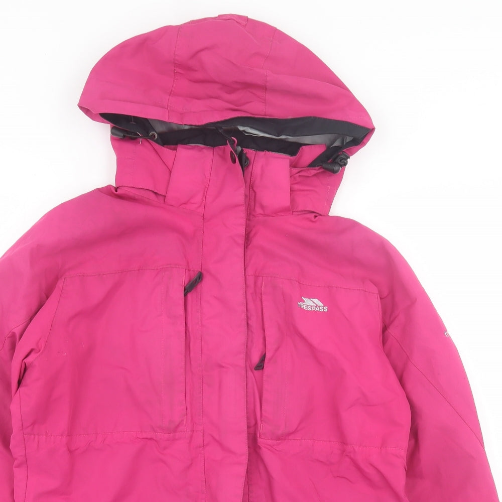 Trespass Womens Pink   Rain Coat Coat Size M  Zip