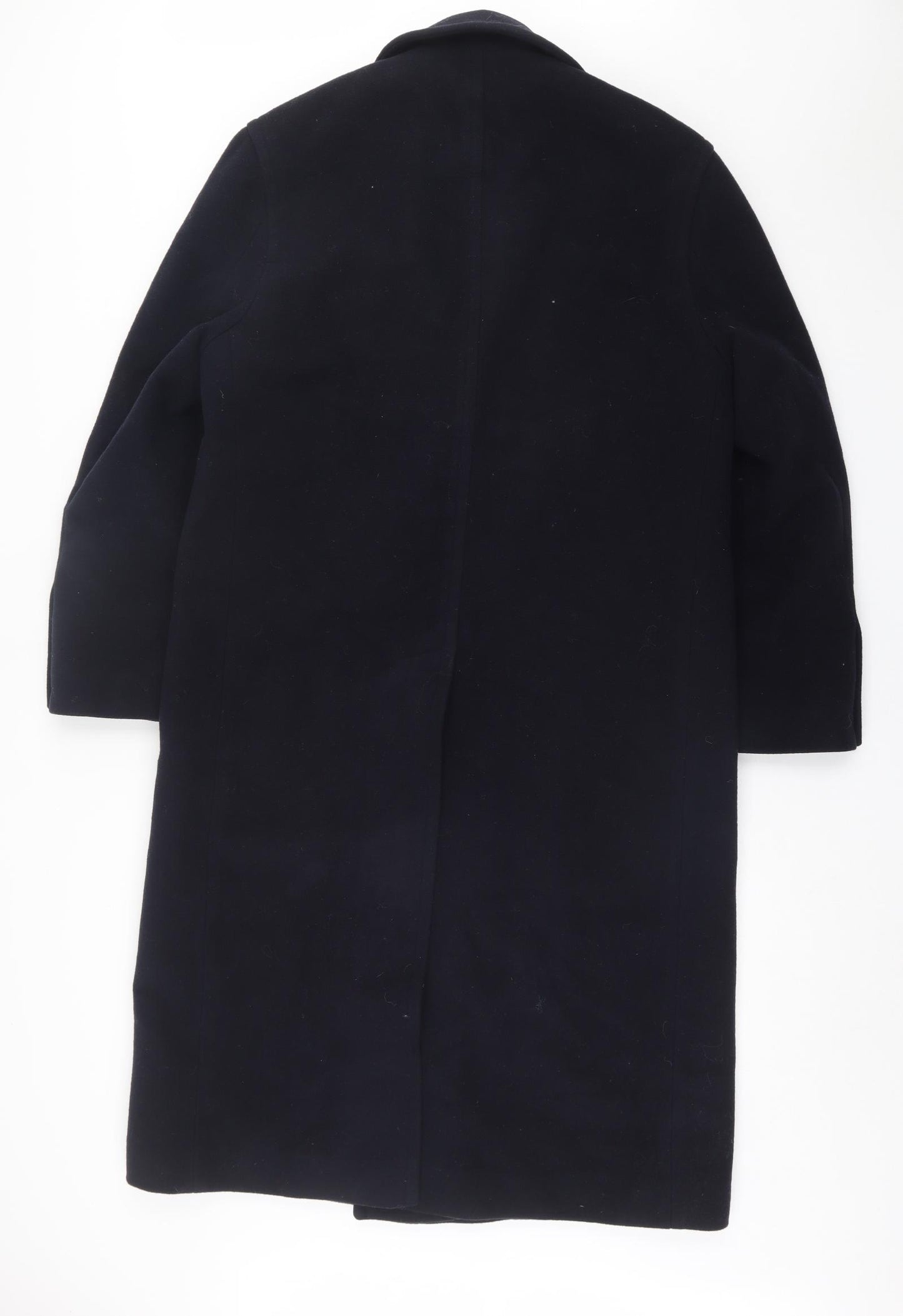 Marks and Spencer Mens Blue   Overcoat Coat Size S  Button