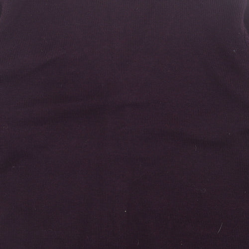 Charmance Womens Purple V-Neck  Acrylic Cardigan Jumper Size 18
