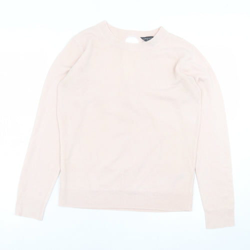 Dorothy Perkins Womens Pink Crew Neck  Acrylic Pullover Jumper Size 10