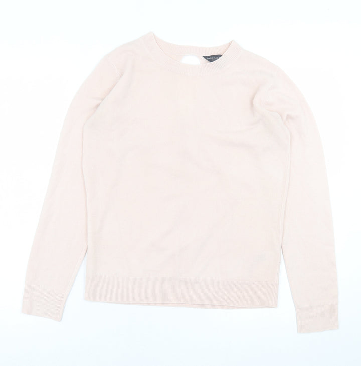 Dorothy Perkins Womens Pink Crew Neck  Acrylic Pullover Jumper Size 10