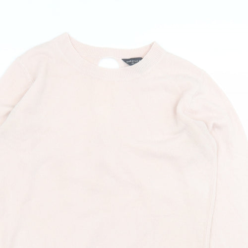 Dorothy Perkins Womens Pink Crew Neck  Acrylic Pullover Jumper Size 10