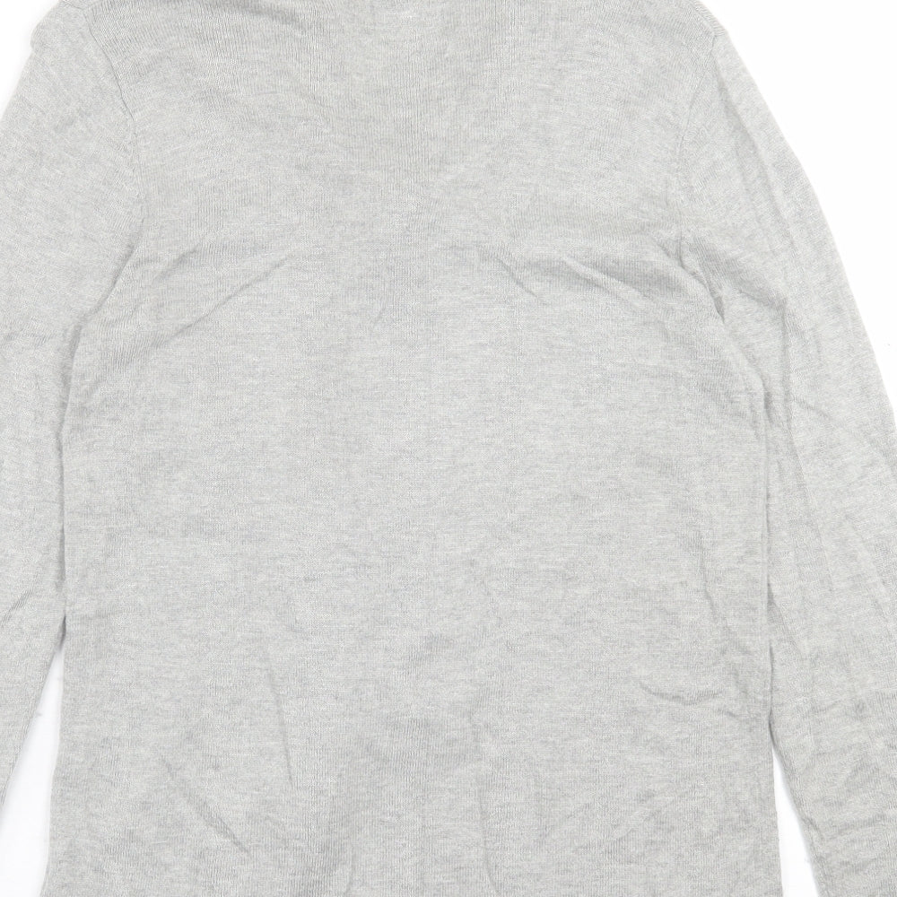 Damart Womens Grey V-Neck  Viscose Pullover Jumper Size 10