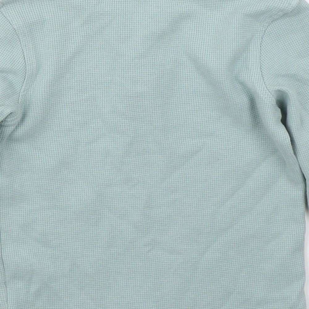 George Boys Blue  Cotton Basic T-Shirt Size 4-5 Years Henley Pullover