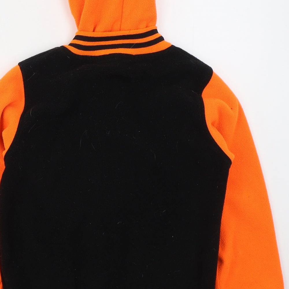 Boogy London Girls Orange Striped Polyester Cardigan Hoodie Size 11-12 Years  Button - NYC