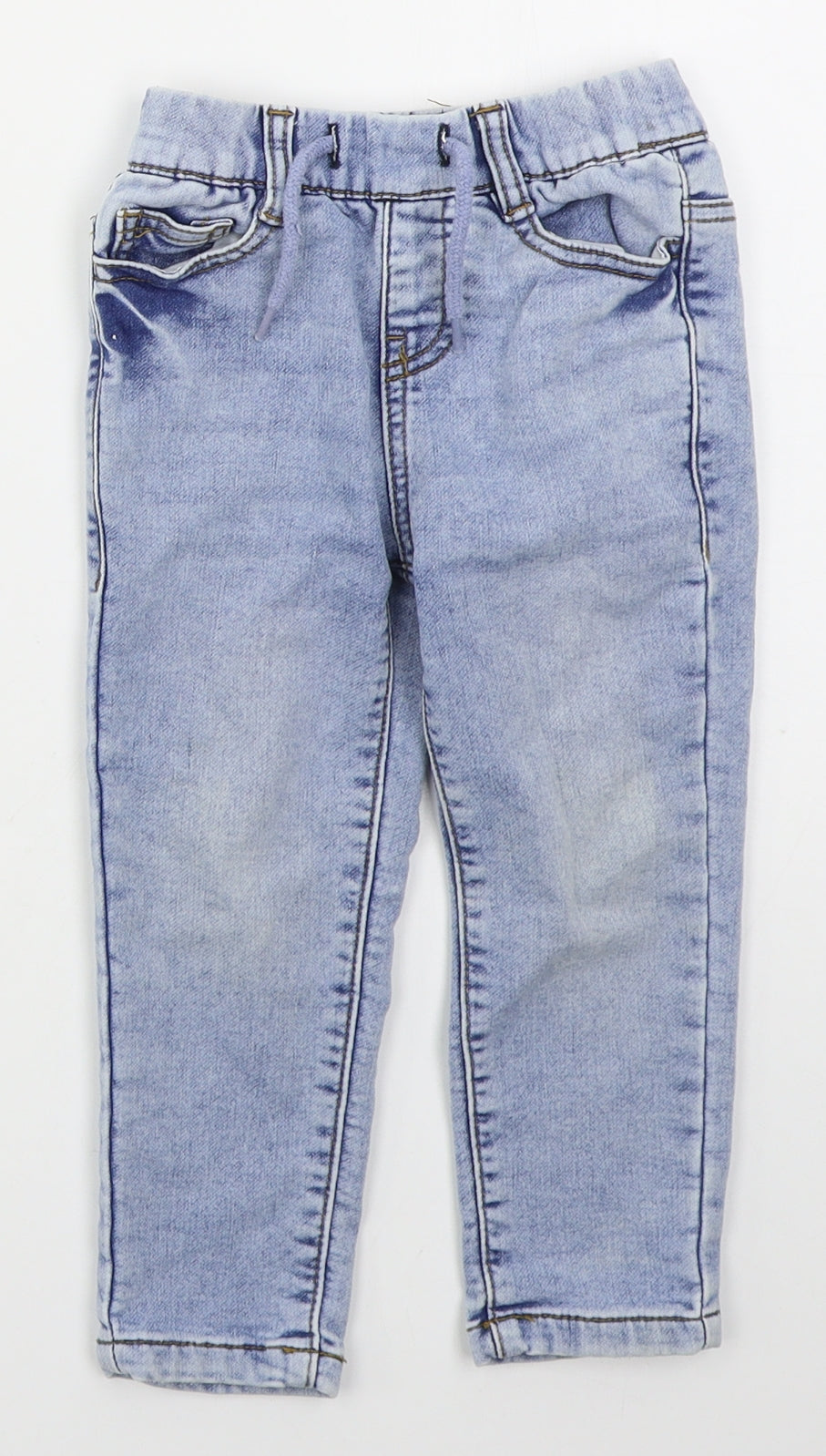 Dunnes Boys Blue  Cotton Straight Jeans Size 2-3 Years  Regular