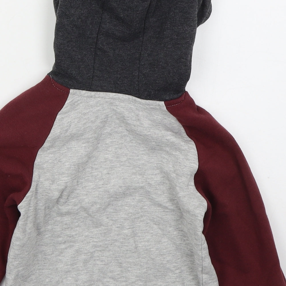 Matalan Boys Grey  Cotton Pullover Hoodie Size 2-3 Years  Pullover - Being Cool Runs In The Family