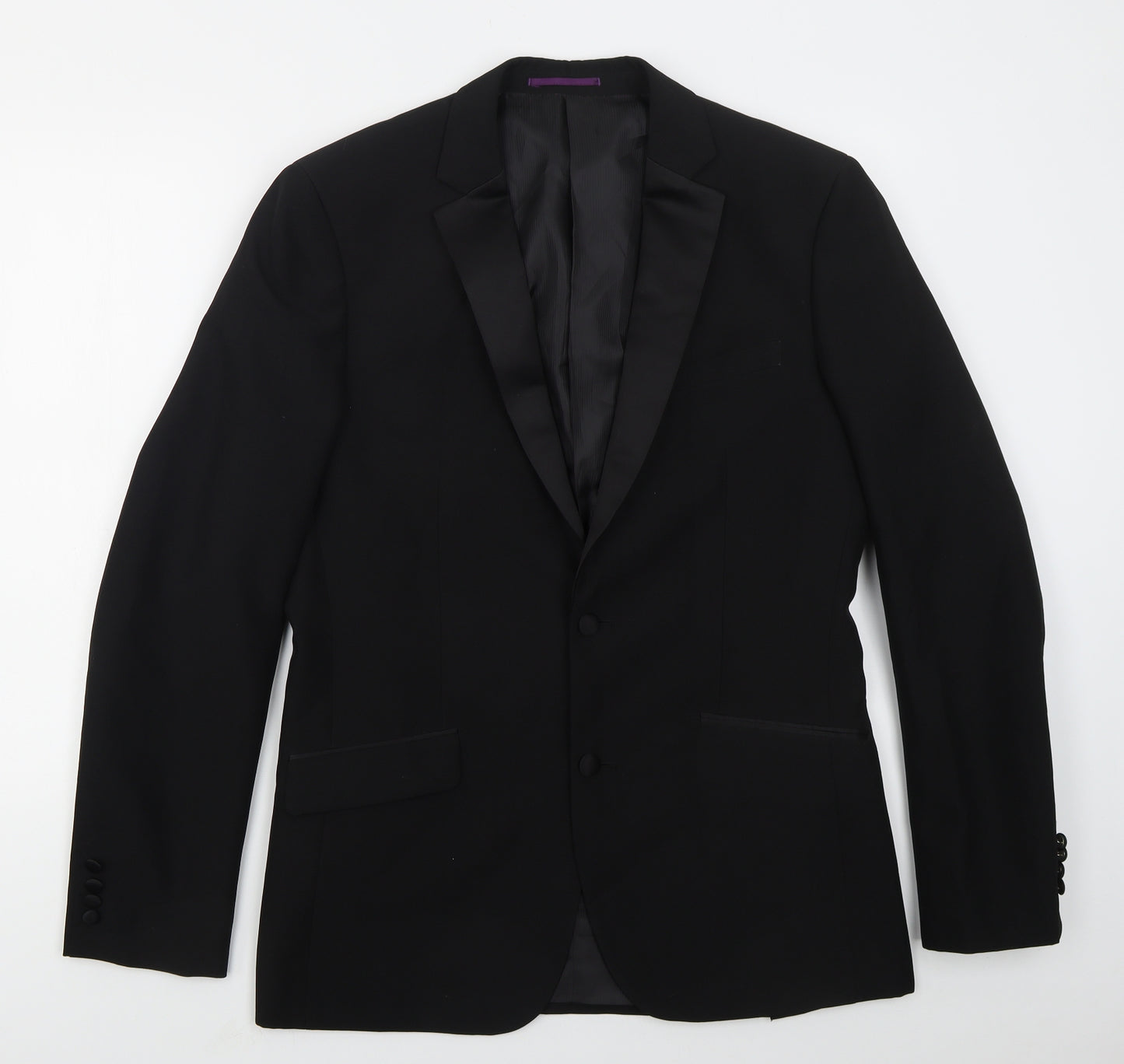 Charlton Gray Mens Black  Polyester Jacket Suit Jacket Size 38