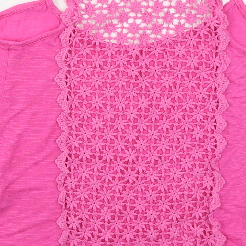 Atmosphere Womens Pink  Viscose Basic Tank Size 6 V-Neck