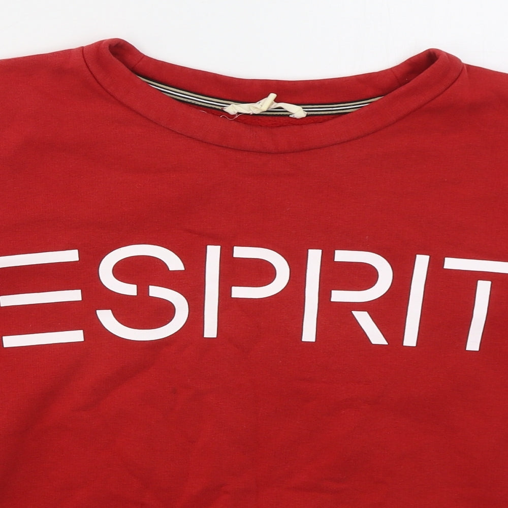 Esprit Womens Red  Cotton Pullover Sweatshirt Size M  Pullover