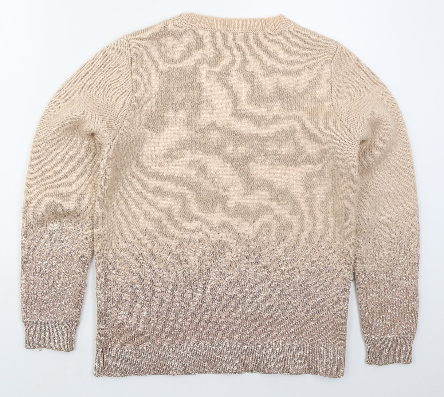 Oasis Womens Pink Crew Neck  Acrylic Pullover Jumper Size S