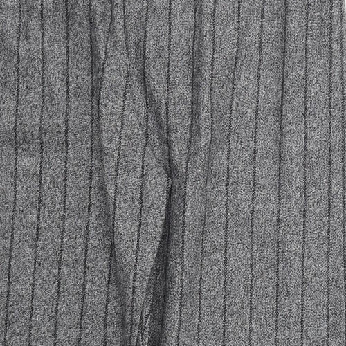 Primark Mens Grey Striped Cotton Trousers  Size XL L30 in Regular Drawstring - Pyjama Pants