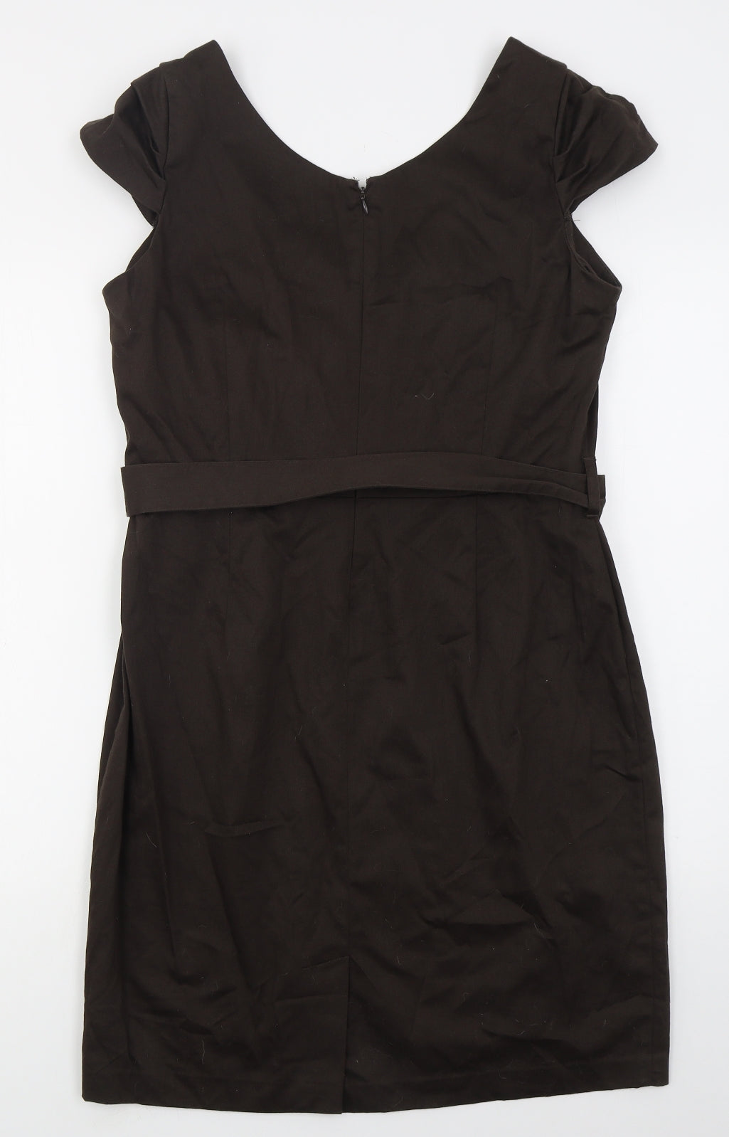 F&F Womens Brown  Cotton Mini  Size 16  Scoop Neck Zip