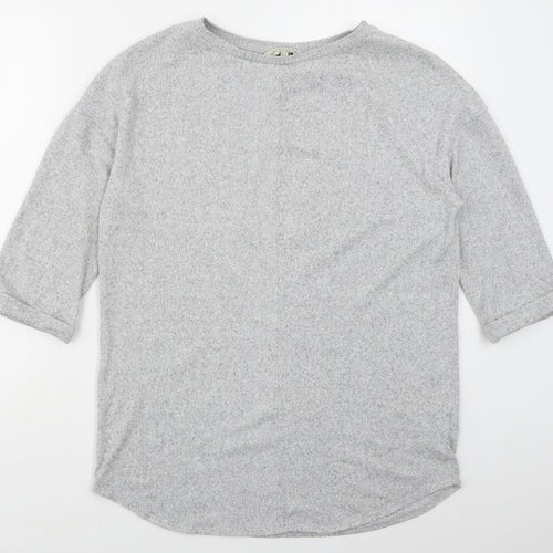 F&F Womens Grey  Viscose Pullover Sweatshirt Size 12  Pullover