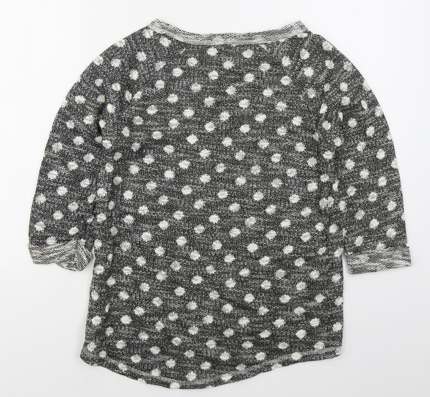 Matalan Womens Grey Polka Dot Polyester Pullover Sweatshirt Size 10  Pullover