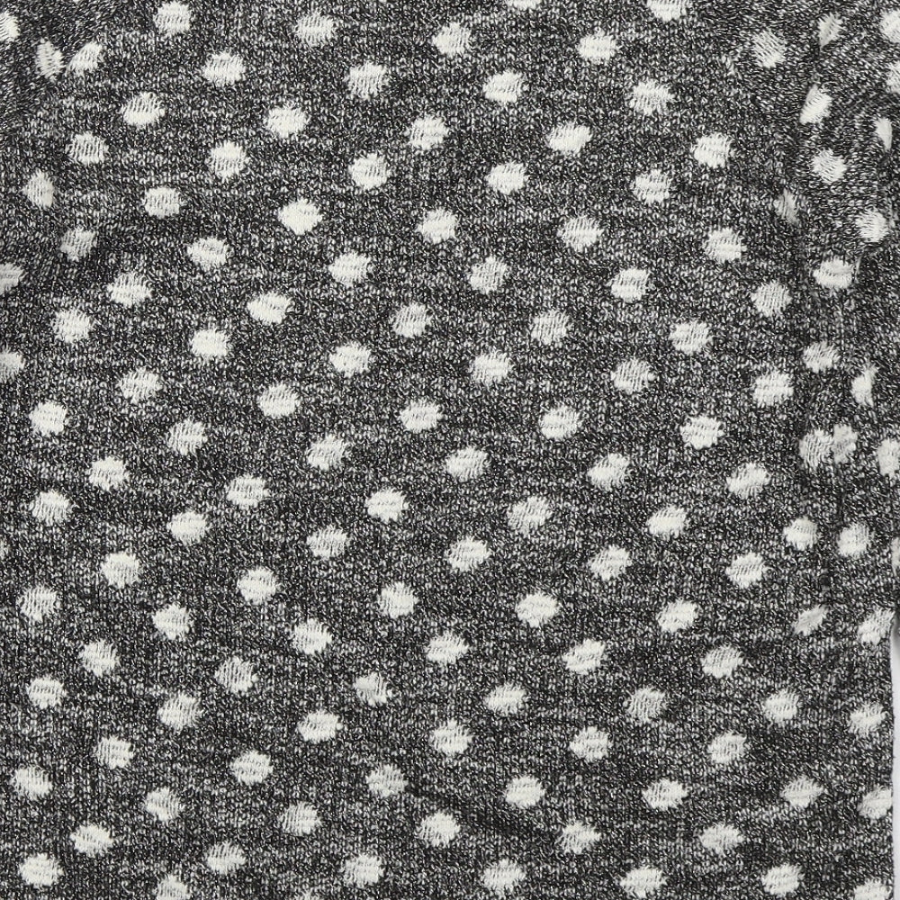 Matalan Womens Grey Polka Dot Polyester Pullover Sweatshirt Size 10  Pullover