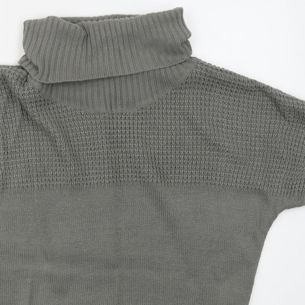 ESMARA Womens Grey Roll Neck  Acrylic Pullover Jumper Size 14