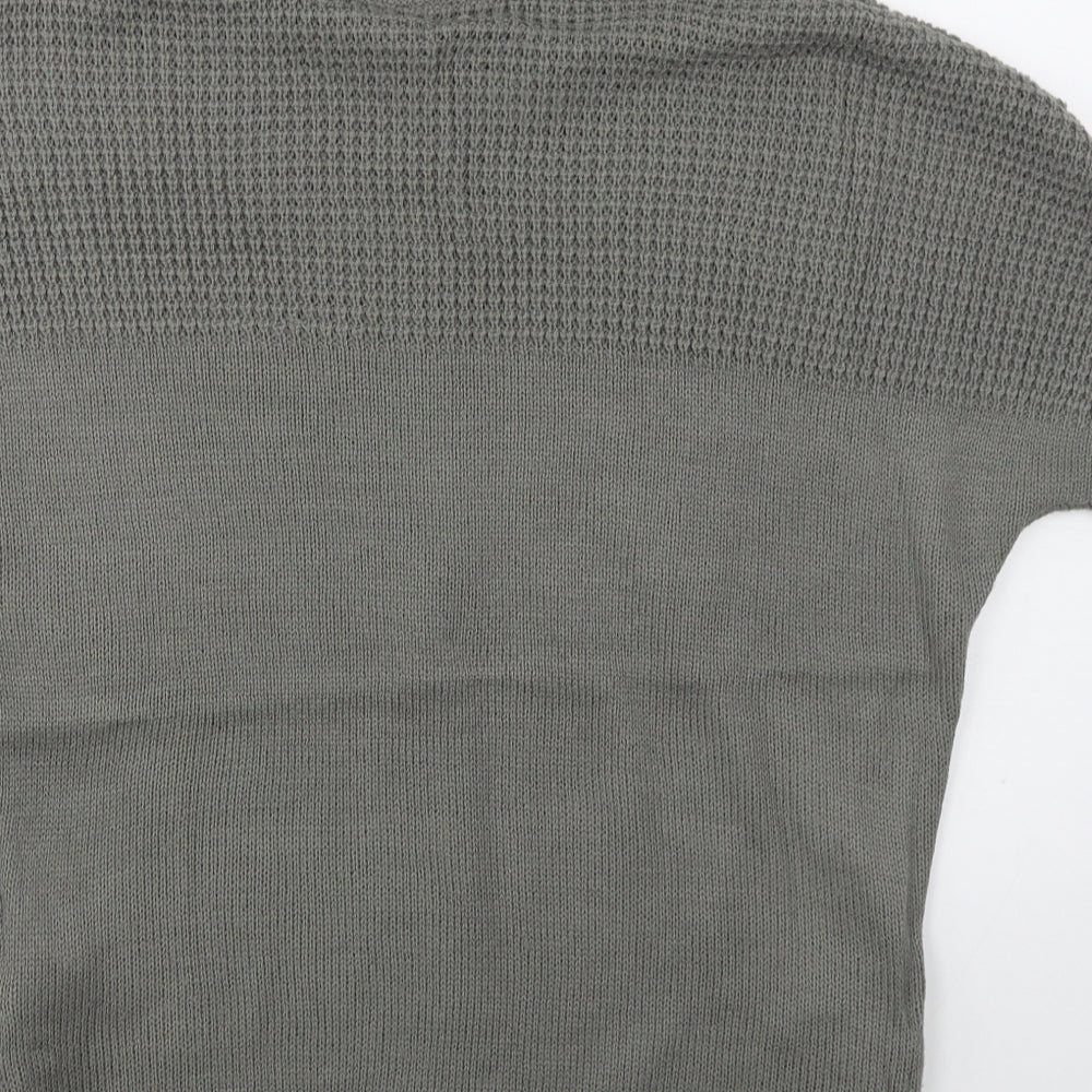 ESMARA Womens Grey Roll Neck  Acrylic Pullover Jumper Size 14