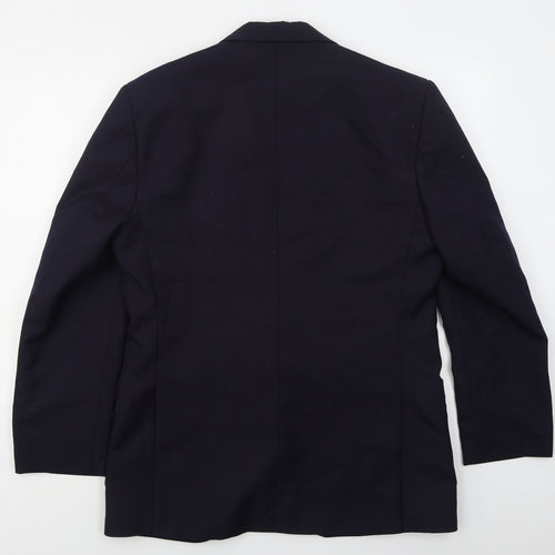 Turner Virr & Co Mens Blue  Polyester Jacket Suit Jacket Size 40